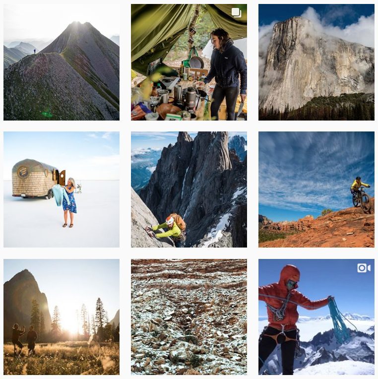 Patagonia doesn't use social media as a free advertising board, but instead a place to tell stories.