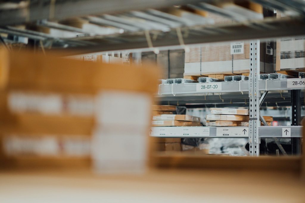 company be more sustainable body image 3 - shelves in ikea warehouse