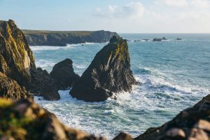 rock formation in Cornwall signalling intent to support the united nation sustainable development goals