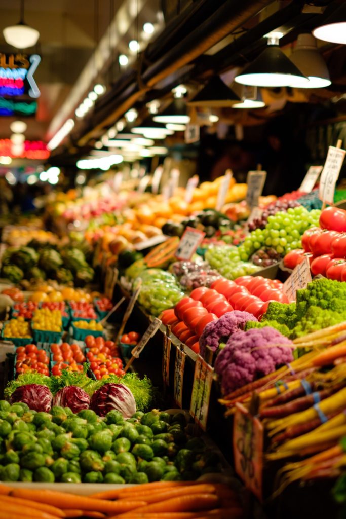 a market full of fresh, local produce. Another key element to achieving this sustainable development goal