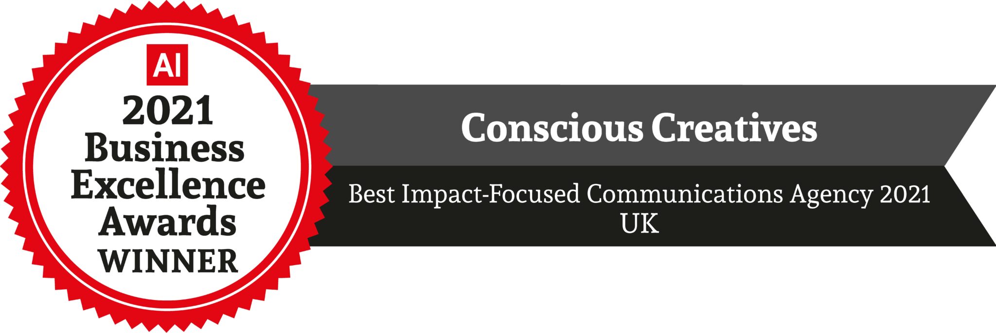 2021 award for Impact Communications from the Business Excellence Awards